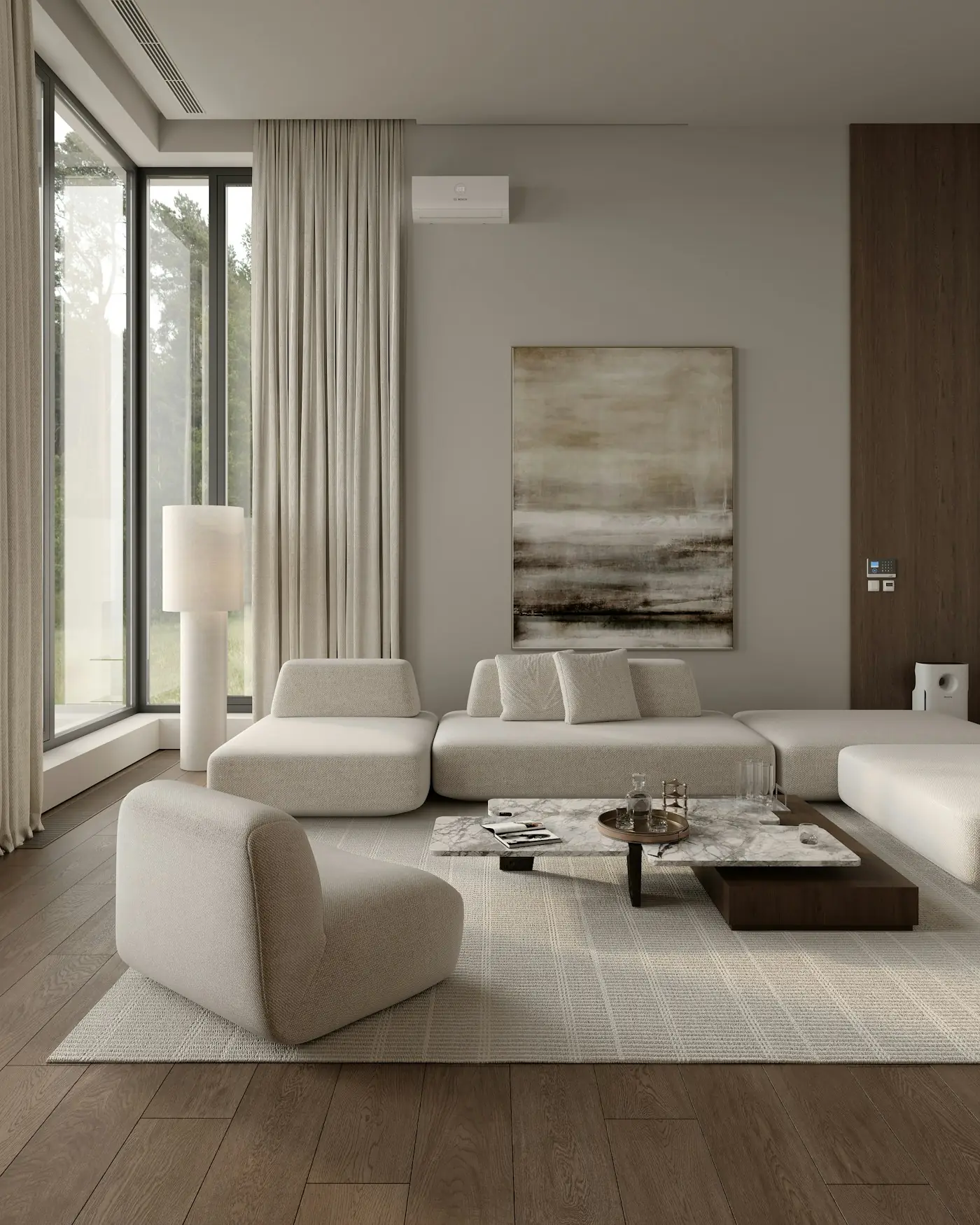 Light-filled modern living room